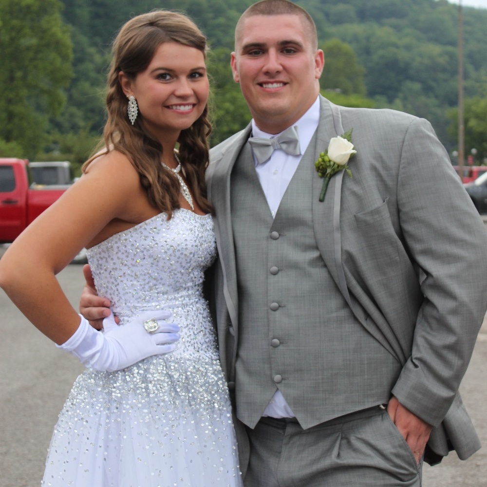 Mori Lee White Princess Fit Prom Dress